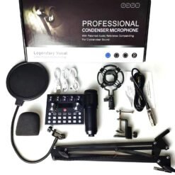 Alternative view of V10 Bm-800 Podcast Condenser Microphone Set with Live Sound Card, Rechargeable 12 Kinds Of Auxiliary Background For Karaoke Singing
