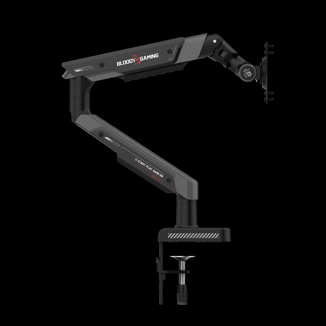 A4Tech Bloody DM-8 Sports Monitor Arm Desk Mount Stand, Gas Spring Arm, 17–39 Inch Screens, Up to 9kg, Adjustable Tilt & Swivel - Sports Black 4 A4Tech Bloody DM-8 Sports Monitor Arm Desk Mount Stand, Gas Spring Arm, 17–39 Inch Screens, Up to 9kg, Adjustable Tilt & Swivel - Sports Black - Image 4