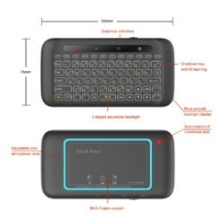 H20 Mini Wireless Keyboard with Touchpad and Backlight Air Mouse Controller for Android and Smart TV - Image 3
