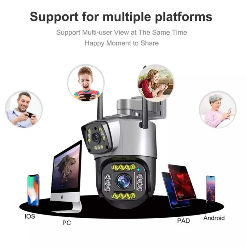 SpeedX SPZ-702 PTZ 2 Camera Lens Wifi Security Camera for Outdoor 4mp Color Night Vision with V380 Pro App 26 SpeedX SPZ-702