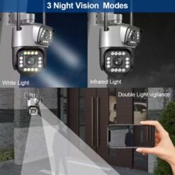 SpeedX SPZ-702 PTZ 2 Camera Lens Wifi Security Camera for Outdoor 4mp Color Night Vision with V380 Pro App 11 SpeedX SPZ-702 PTZ 2 Camera Lens Wifi Security Camera for Outdoor 4mp Color Night Vision with V380 Pro App - Image 4
