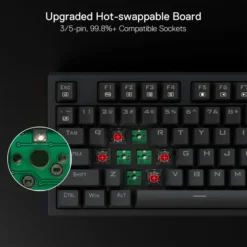 Redragon K670 ARGO Wired Mechanical Gaming Keyboard with Side RGB Panel Red Silent Switches Hot Swappable 10 Redragon K670 ARGO Wired Mechanical Gaming Keyboard with Side RGB Panel Red Silent Switches Hot Swappable - Image 5