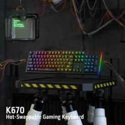 Redragon K670 ARGO Wired Mechanical Gaming Keyboard with Side RGB Panel Red Silent Switches Hot Swappable 9 Redragon K670 ARGO Wired Mechanical Gaming Keyboard with Side RGB Panel Red Silent Switches Hot Swappable - Image 4