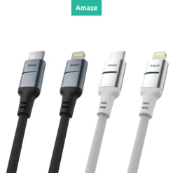 Amaze A47 Ultra Pro Type C to Lightning 20W Fast Charging Cable Smart LED indicator Braided Cable 5 Amaze A47