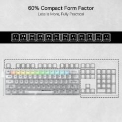 Redragon K617 RGB Full-Transparent Mechanical Gaming Keyboard White Wired 60% Custom Linear Switch 9 Redragon K617 RGB Full-Transparent Mechanical Gaming Keyboard White Wired 60% Custom Linear Switch - Image 5