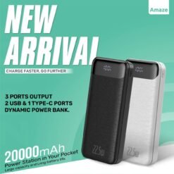 Amaze A233 Nexus Pro 20000mAh 22.5W Power Bank Dual Input Micro USB & USB-C 9 Amaze A233 Nexus Pro 20000mAh 22.5W Power Bank Dual Input Micro USB & USB-C - Image 4
