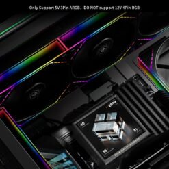 Alternative view of Thermalright Peerless Vision 360 ARGB Black CPU Aio Cooler 360 with 3.95’’IPS LCD Screen Wireless Splicing Fans