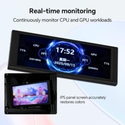 Thermalright Trofeo Vision LCD Black AIO Screen Display 6.86” with USB Type-C Connect for Real-Time Hardware Monitoring for Gaming PC Case/CPU Cooler - Image 3