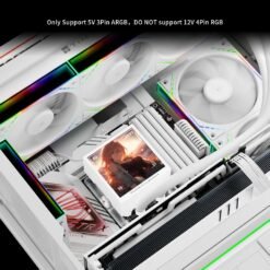 Thermalright Peerless Vision 360 ARGB White CPU Aio Cooler 360 with 3.95’’IPS LCD Screen Wireless Splicing Fans - Image 3
