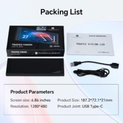 Thermalright Trofeo Vision LCD Black AIO Screen Display 6.86” with USB Type-C Connect for Real-Time Hardware Monitoring for Gaming PC Case/CPU Cooler - Image 5