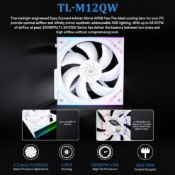 Thermalright Peerless Vision 360 ARGB White CPU Aio Cooler 360 with 3.95’’IPS LCD Screen Wireless Splicing Fans - Image 4