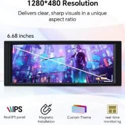 Thermalright Trofeo Vision LCD Black AIO Screen Display 6.86” with USB Type-C Connect for Real-Time Hardware Monitoring for Gaming PC Case/CPU Cooler - Image 4