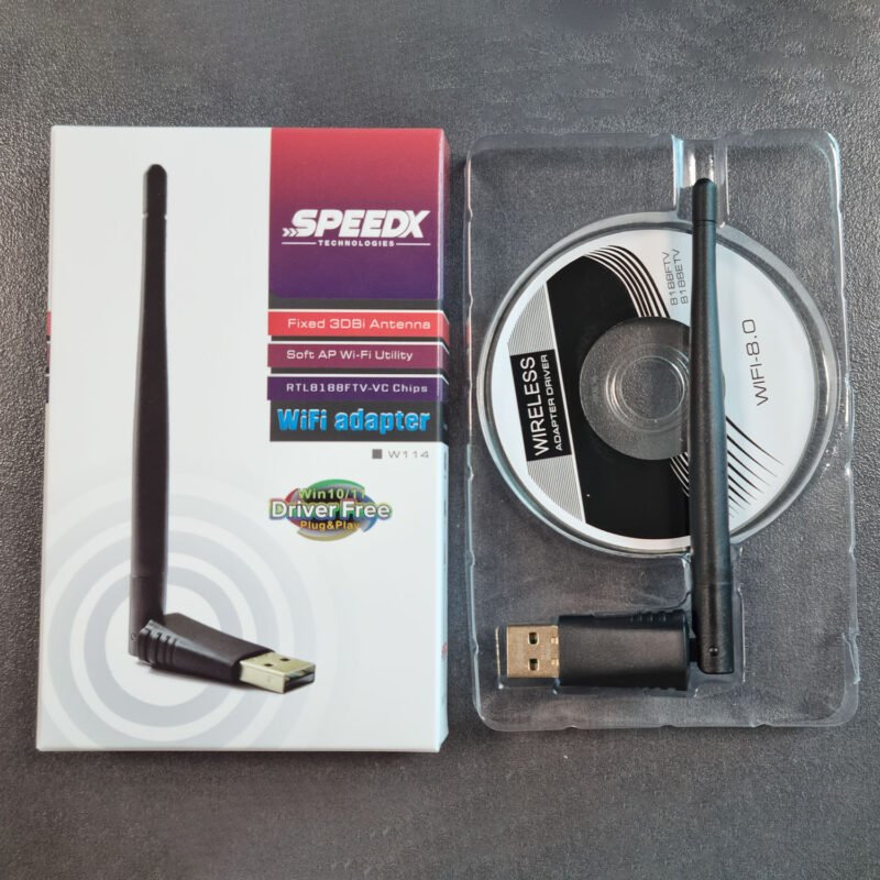 SpeedX Alfa W114 Wifi USB Adapter 300Mbps with Antenna 3dbi Rtl8188ftv-Vc 10 SpeedX Alfa W114