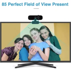 Alternative view of Rapoo C280 2K Webcam 1440P 2K Resolution with Privacy Filter and Built-in Microphone