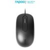 RAPOO N200 Full-Size Wired Mouse High Resolution 1600 DPI Sensor Ambidextrous Design 18 RAPOO N200