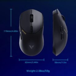 RAPOO VT1 Pro Max Wireless Gaming Mouse Black 8K Wired 4K Wireless Polling Rate 30000 Dpi Qi Wireless Charging with 9 Programmable Buttons Pro Sensor - Image 5