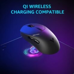 RAPOO VT1 Pro Max Wireless Gaming Mouse Black 8K Wired 4K Wireless Polling Rate 30000 Dpi Qi Wireless Charging with 9 Programmable Buttons Pro Sensor - Image 3