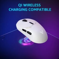 Alternative view of RAPOO VT1 Pro Max Wireless Gaming Mouse White 8K Wired 4K Wireless Polling Rate 30000 Dpi Qi Wireless Charging with 9 Programmable Buttons Pro Sensor