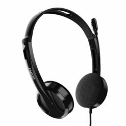 RAPOO H102 Wired Stereo Headphone with Mic 3.5mm Double Pin Jack Adjustable Headband Comfortable Design for Calls and Office Use 9 RAPOO H102