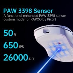 Alternative view of RAPOO VT9PRO 4K Wireless Gaming Mouse White 4KHz Polling Rate 26000 DPI 1ms Response Time, Lightweight, 10 Programmable Buttons