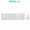 RAPOO X260S Wireless Keyboard and Mouse Combo Set White Slim Design with Round Keys 11 RAPOO X260S