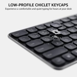 RAPOO E9550L Multi-Device Wireless Keyboard Black Full Size 110-Keys Ultra-Slim with Bluetooth and USB-C Rechargeable Support 4 Devices - Image 4