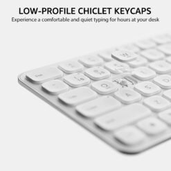 RAPOO E9550L Multi-Device Wireless Keyboard White Full Size 110-Keys Ultra-Slim with Bluetooth and USB-C Rechargeable Support 4 Devices - Image 3