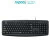 RAPOO NK2600 Spill-Resistant Wired USB Keyboard Black with Multimedia Hot Keys 8 RAPOO NK2600
