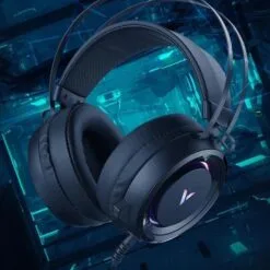 RAPOO VH500C Wired USB RGB Gaming Headphones 7.1 Channel Headset with Short Microphone 6 RAPOO VH500C Wired USB RGB Gaming Headphones 7.1 Channel Headset with Short Microphone - Image 2