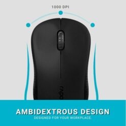 RAPOO M20 Wireless Mouse Compact 2.4 GHz with USB Nano Receiver Ambidextrous Black 8 RAPOO M20 Wireless Mouse Compact 2.4 GHz with USB Nano Receiver Ambidextrous Black - Image 4