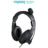 RAPOO H150S USB Wired Over the Ear Headphone with Mic Adjustable Headband Comfortable Design for Calls and Office Use 11 RAPOO H150S