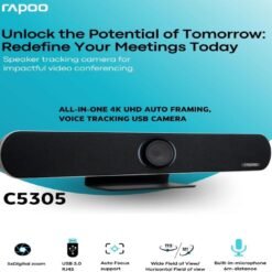 RAPOO C5305 Ultra 4K HD All-in-One USB Video Conference Camera Webcam Full Frequency Hi-Fi Loudspeaker, Support HDMI 1.4b USB3.0 10 RAPOO C5305 Ultra 4K HD All-in-One USB Video Conference Camera Webcam Full Frequency Hi-Fi Loudspeaker, Support HDMI 1.4b USB3.0 - Image 4