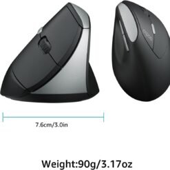 RAPOO EV250 Silent Vertical Ergonomic Mouse 2.4G Wireless Optical Mouse 1600 DPI 5 Buttons Black 15 RAPOO EV250