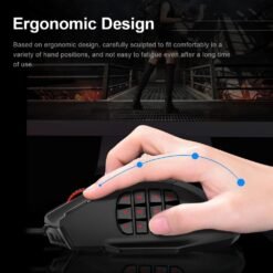 Alternative view of E-YOOSO X-39 Pro Wired RGB Gaming Mouse with 16400 DPI with 19 Programmable Buttons and Extra Fire Button