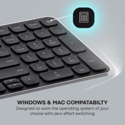 RAPOO 9320M Wireless Keyboard and Mouse Combo Set Black Slim Design 99 Keys for Multiple Devices multi-mode wireless connection Bluetooth and 2.4 GHz 13 RAPOO 9320M