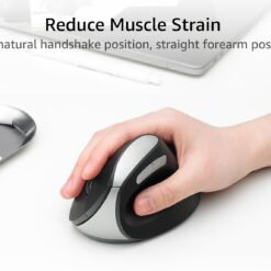 Alternative view of RAPOO EV250 Silent Vertical Ergonomic Mouse 2.4G Wireless Optical Mouse 1600 DPI 5 Buttons Black
