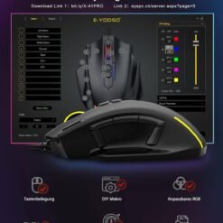 Alternative view of E-YOOSO X-41 PRO Large RGB Gaming Mouse 12400 DPI Wired with 6 Side Buttons
