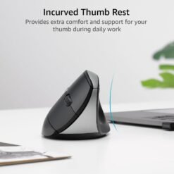 RAPOO EV250 Silent Vertical Ergonomic Mouse 2.4G Wireless Optical Mouse 1600 DPI 5 Buttons Black 12 RAPOO EV250 Silent Vertical Ergonomic Mouse 2.4G Wireless Optical Mouse 1600 DPI 5 Buttons Black - Image 5