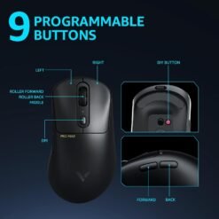 RAPOO VT3 PRO MAX Wireless Gaming Mouse Black 8KHz Wired and 4KHz Polling Rate Wireless Connection 30000 DPI 8 Programmable Buttons Wireless Charging Support with Pro Sensor 10 RAPOO VT3 PRO MAX Wireless Gaming Mouse Black 8KHz Wired and 4KHz Polling Rate Wireless Connection 30000 DPI 8 Programmable Buttons Wireless Charging Support with Pro Sensor - Image 5