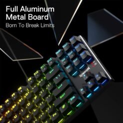 Redragon K660 RGB Wired TKL Gaming Keyboard 80% 87 Mechanical Keys Aluminum Base Upgraded Hot-Swap Socket Quiet with Linear Red Switch 10 Redragon K660 RGB Wired TKL Gaming Keyboard 80% 87 Mechanical Keys Aluminum Base Upgraded Hot-Swap Socket Quiet with Linear Red Switch - Image 4