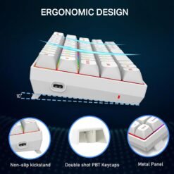 E-YOOSO HZ-68 Wired Rapid 8K Gaming Mechanical Keyboard RGB 68-Keys Hot-Swappable White Pink Magnetic Switches 8000Hz Polling Rate 14 E-YOOSO HZ-68 Wired Rapid 8K Gaming Mechanical Keyboard RGB 68-Keys Hot-Swappable White Pink Magnetic Switches 8000Hz Polling Rate - Image 7