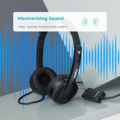 RAPOO H120 USB Wired Headphone with Mic Adjustable Headband Comfortable Design for Calls and Office Use 9 RAPOO H120