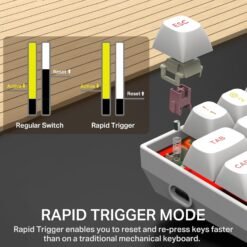 E-YOOSO HZ-68 Wired Rapid 8K Gaming Mechanical Keyboard RGB 68-Keys Hot-Swappable White Pink Magnetic Switches 8000Hz Polling Rate 12 E-YOOSO HZ-68 Wired Rapid 8K Gaming Mechanical Keyboard RGB 68-Keys Hot-Swappable White Pink Magnetic Switches 8000Hz Polling Rate - Image 5