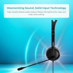 RAPOO H101 Wired Stereo Headphone with Mic 3.5mm Single Pin Jack Adjustable headband Comfortable Design for Calls and Office Use 8 RAPOO H101 Wired Stereo Headphone with Mic 3.5mm Single Pin Jack Adjustable headband Comfortable Design for Calls and Office Use - Image 4