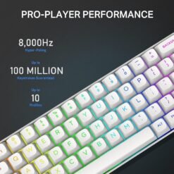 E-YOOSO HZ-68 Wired Rapid 8K Gaming Mechanical Keyboard RGB 68-Keys Hot-Swappable White Pink Magnetic Switches 8000Hz Polling Rate 11 E-YOOSO HZ-68 Wired Rapid 8K Gaming Mechanical Keyboard RGB 68-Keys Hot-Swappable White Pink Magnetic Switches 8000Hz Polling Rate - Image 4