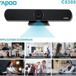 RAPOO C5305 Ultra 4K HD All-in-One USB Video Conference Camera Webcam Full Frequency Hi-Fi Loudspeaker, Support HDMI 1.4b USB3.0 12 RAPOO C5305 Ultra 4K HD All-in-One USB Video Conference Camera Webcam Full Frequency Hi-Fi Loudspeaker, Support HDMI 1.4b USB3.0 - Image 6