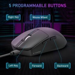 E-YOOSO X-44 1K Lightweight Wireless Gaming Mouse 26K DPI Tri-Mode Connectivity 5 Programmable Buttons Wired/2.4GHz/Bluetooth 9 E-YOOSO X-44 1K Lightweight Wireless Gaming Mouse 26K DPI Tri-Mode Connectivity 5 Programmable Buttons Wired/2.4GHz/Bluetooth - Image 4