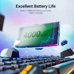 Redragon K708 PRO FLEKACT Tri-Mode RGB Wireless Mechanical Keyboard with Smart OLED Screen and Volume Knob & Pre-Lubed Switches Hot Swappable - Image 5