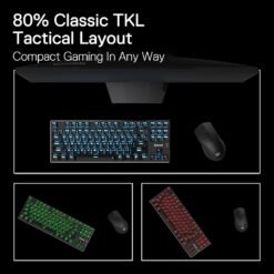 Redragon K660 RGB Wired TKL Gaming Keyboard 80% 87 Mechanical Keys Aluminum Base Upgraded Hot-Swap Socket Quiet with Linear Red Switch 11 Redragon K660 RGB Wired TKL Gaming Keyboard 80% 87 Mechanical Keys Aluminum Base Upgraded Hot-Swap Socket Quiet with Linear Red Switch - Image 5