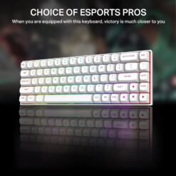 E-YOOSO HZ-68 Wired Rapid 8K Gaming Mechanical Keyboard RGB 68-Keys Hot-Swappable White Pink Magnetic Switches 8000Hz Polling Rate 15 E-YOOSO HZ-68